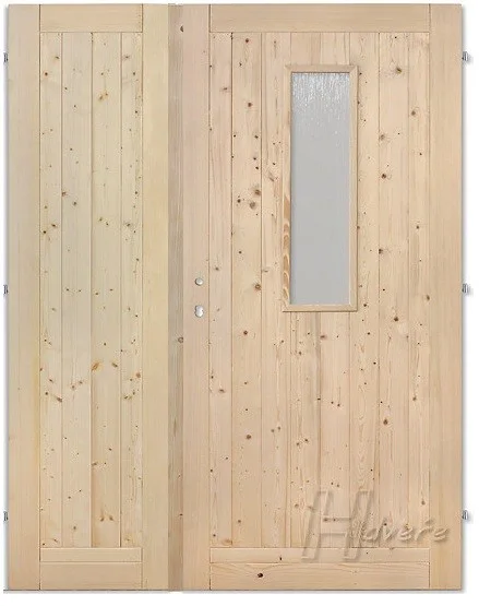H dvere 125cm KOMPLET dvojkrídlové dvere sklo
