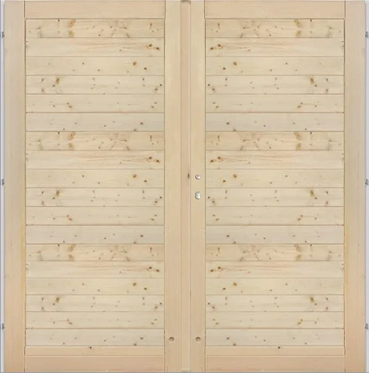 H dvere 160cm KOMPLET vodorovné dvojkrídlové