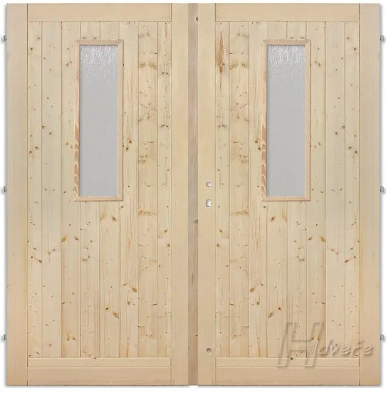 H dvere 160cm KOMPLET dvojkrídlové sklo na obou křídlech