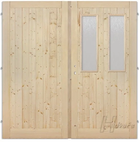 H dvere 160cm KOMPLET dvojkrídlové 2x sklo