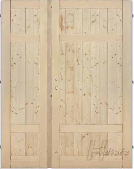 H dvere 125cm KOMPLET dvojkrídlové dvere Crete