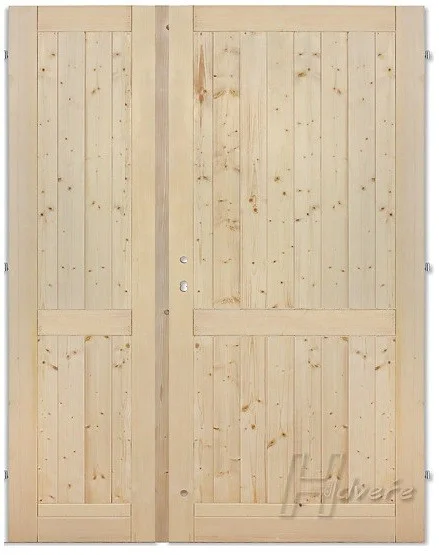 H dvere 125cm KOMPLET dvojkrídlové dvere plné priečka