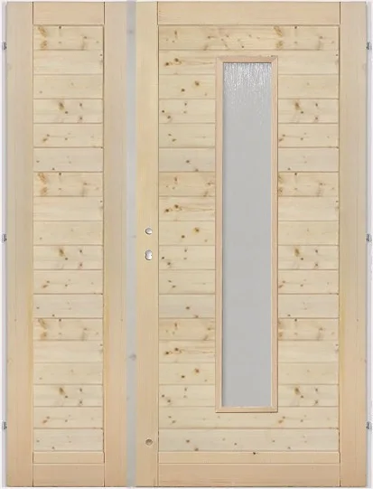 H dvere 125cm KOMPLET sklo dlouhé střed vodorovné